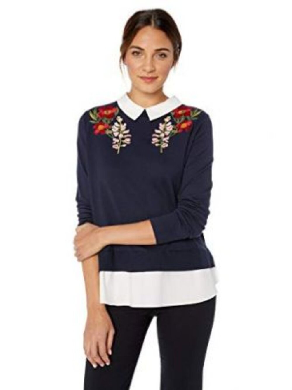 Ted Baker Toriey Embroidered Sweater Dark Blue 4